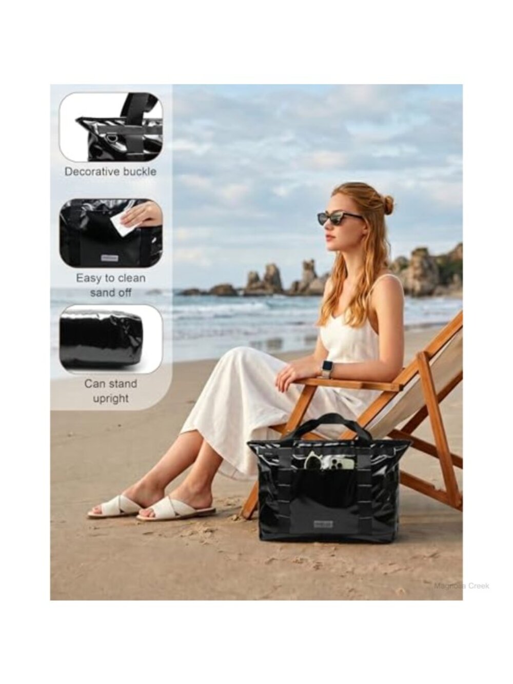 Glossy TPU Tote Bag 25L Laptop Work Travel Y2K Waterproof - Picture 2 of 6